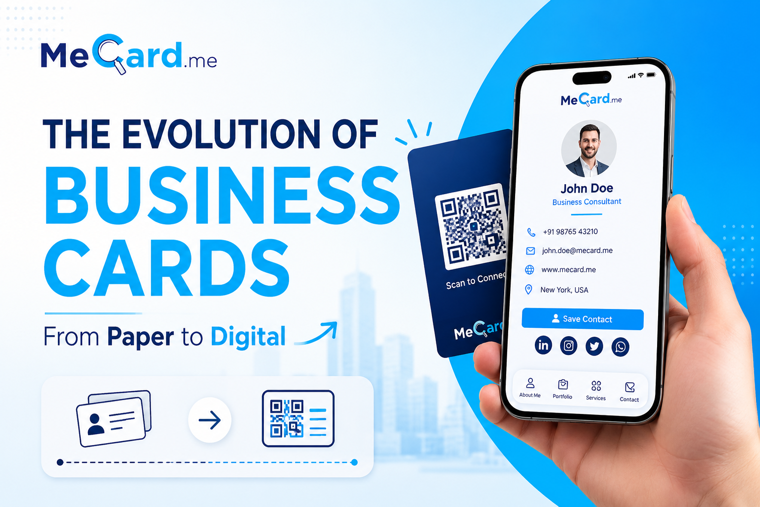 Evolution of digital business card