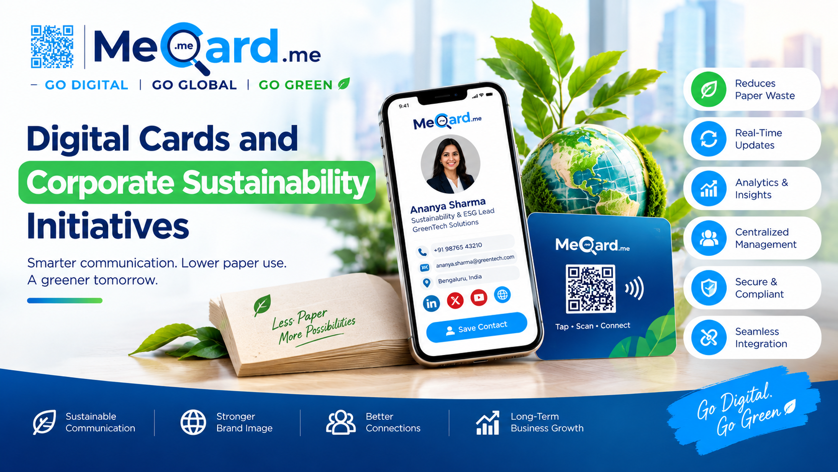 Digital Cards and Corporate Sustainability Initiatives: Building a Greener, Smarter Workplace